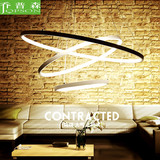 现代简约led吊灯 创意艺术个性餐厅灯北欧亚克力卧室灯环形