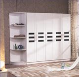 板式整体实木质现代卧室大衣柜宜家家具组装衣柜四4五5六6门衣柜