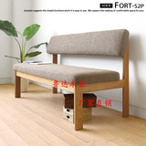 日式实木长椅纯橡木白橡木沙发椅简约现代北欧宜家家具长凳换鞋凳