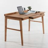 北欧式简约简易电脑桌小户型单人宜家电脑桌实木书房卧室简易书桌