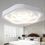 现代简约五角叠彩LED吸顶灯 铁艺异形客厅卧室书房创意玫瑰花灯