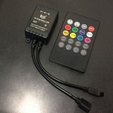 led灯带条音乐控制器12V七彩灯条声控器音频控制器音乐节奏感应器
