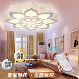 LED吸顶灯饰异形铁艺浪漫个性大气厅客厅卧室书房间莲花灯具圆形
