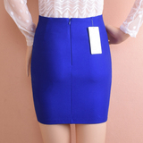 夏季韩版高腰弹力包臀短裙女式修身拉链一步半身裙子职业工装包裙