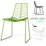 创意镂空铁丝网椅钢丝透气电脑椅户外背靠钻石金刚椅铁艺餐椅绿色