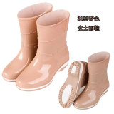 韩版时尚雨鞋高筒女士防滑防水雨靴夏冬两用加绒可拆卸保暖水鞋