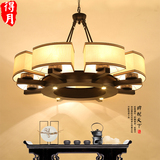 新中式吊灯圆形客厅灯现代简约会所别墅吊灯创意北欧工程定制灯具