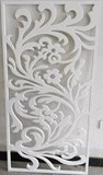 中式欧式风格 背景墙玄关隔断雕花隔板通花密度板花格镂空雕花板