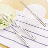 韩式304不锈钢筷子 加厚合金饭店家用防滑不锈钢筷子吃饭筷子1双
