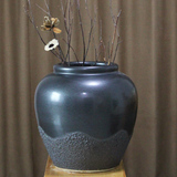 陶缸陶罐陶瓷室内外流水陶缸摆件复古做旧景观园林陶罐落地花瓶