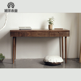 北欧宜家现代中式实木家具办公桌简约写字台橡木黑胡桃木书桌