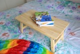 笔记本电脑桌床上用 实木简约小桌子 懒人学习书桌 可折叠可定做