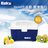 Esky6L保温箱PU车载冰箱便携保温饭箱冷藏箱钓鱼箱母乳保鲜疫苗