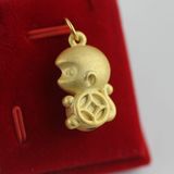 本命年十二生肖猴子3D立体金猴吊坠古币铜钱项坠新年礼包邮