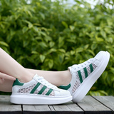 史密斯板鞋白绿学生韩版三叶草小白鞋女休闲运动女球鞋女运动鞋