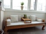 新中式老榆木免漆罗汉床精品沙发禅意仿古罗汉榻现代简约实木禅床
