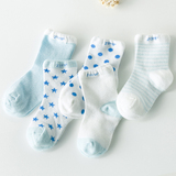 春夏季薄款网眼纯棉0-6-12个月宝宝 1-3-5-7岁婴儿男女童短筒袜子