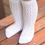 春夏季婴儿宝宝薄款中长筒防滑袜 0-1-3-5岁儿童纯全棉网眼高袜子