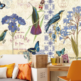 米兰创意定制壁画北欧宜家壁纸现代客厅个性无缝沙发电视背景墙纸