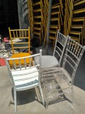 湖州市地区竹节椅白色金色银色折叠椅水晶透明椅子1.8桌子出租赁