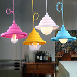 创意彩色硅胶吊灯 个性单头儿童房糖果折叠小吊灯led餐厅吧台灯具