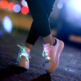 LED七彩发光鞋带 溜冰闪光夜光鞋带 夜光鞋带 发光鞋带LED