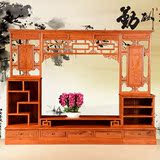 中式红木电视柜背景墙组合非洲花梨木实木电视柜影视柜地柜客厅