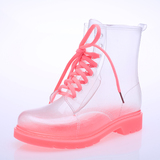 儿童雨鞋女童宝宝防滑雨靴韩国果冻色透明防水鞋中大童学生胶鞋套