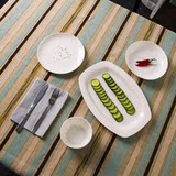 日式高档骨瓷餐具套装纯白色特级骨质瓷无铅家用套装盘子组合套装
