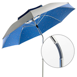包邮特价渔具万向钓鱼伞铝合金2.2米防雨防紫外线双层超轻垂钓伞