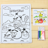 浮雕立体型水彩画A儿童卡通手绘立体填色水彩笔画DIY画画玩具