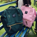 韩国定制大容量两用手提双肩包女学院风学生帆布书包旅行电脑包