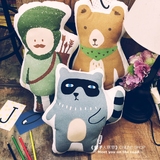 韩国ulzzang可爱卡通小浣熊抱枕 创意女生生日礼物玩具汽车靠垫