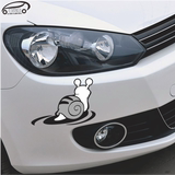 汽车贴纸 可爱蜗牛遮挡前后保险杠刮痕贴花改装刮痕车贴汽车装饰
