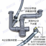 欧琳水槽原厂原装配件 4公分PVC全套下水管（欧琳最新款）