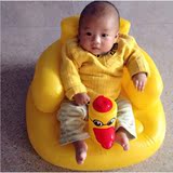 婴儿充气小沙发宝宝音乐学坐椅加大加厚多功能儿童餐座椅便携浴櫈