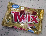 五冠代购美国TWIX特脆迷你牛奶焦糖巧克力曲奇脆条礼包 307g