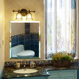 方形镜简约欧式浴室镜高清无框壁挂镜悬挂洗手间卫浴镜子银镜