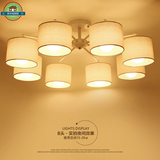 LED现代时尚客厅吸顶灯6头8头北欧美式 餐厅卧室温馨简约吊顶灯具