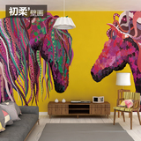 斑马现代北欧个性艺术壁纸客厅电视背景墙纸定制创意大型壁画壁布