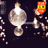 水晶球led浪漫装饰彩灯灯串阳台橱窗圣诞户外防水圆球灯串闪灯