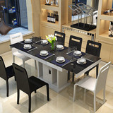 现代时尚简约餐台可伸缩电磁炉餐桌椅组合中小户型多功能家用餐桌