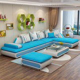 包邮大户型沙发 布艺沙发组合皮布沙发简约客厅家具可拆洗布沙发