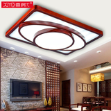 现代中式吸顶灯长方形 简约个性创意实木LED亚克力客餐厅卧室灯具