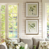 美式餐厅卧室装饰画 乡村 植物挂画 沙发客厅背景墙实木画