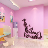 卡通马达加斯加搞怪儿童房幼儿园墙贴饰创意斑马3D亚克力立体墙贴