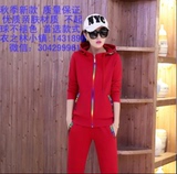 2016女装秋装套装潮酷炫女外套运动韩版卫衣两件套连帽长袖棒球服