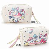 日本正品Sanrio三丽鸥帆布化妆包卡通手拿包小包可爱收纳包杂物包