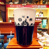 香港迪士尼代购正品 十周年 简约抽象图案 陶瓷杯 咖啡马克杯水杯