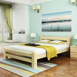 包邮实木双人床1.5 1.8米松木单人成人床1.2米儿童床1米简易木床